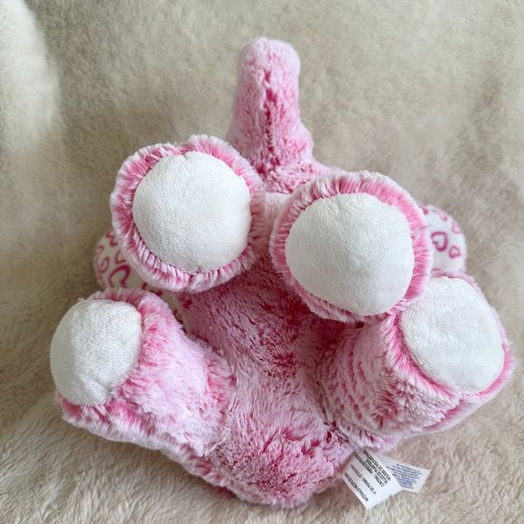 Aurora Pink Hearts Ears Elephant 10” Lots of Love Valentines Plush Stuffed Toy - Picture 5 of 6